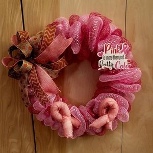 Breast Cancer Awareness Wreath